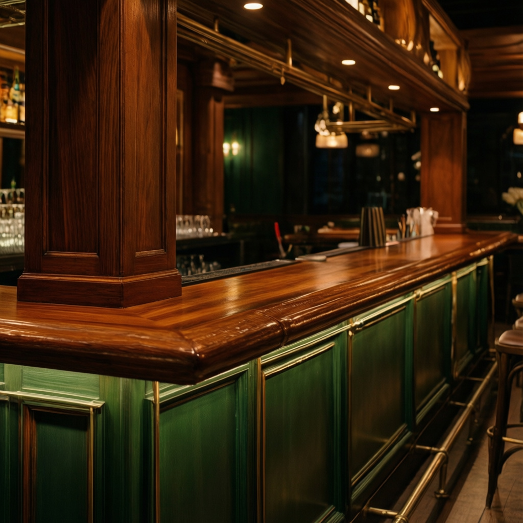 Restaurant bar and service counter joinery